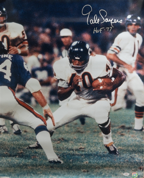 Gale Sayers Signed 24x 30 Poster - JSA