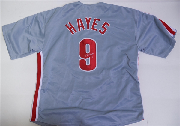 Lot Detail - Von Hayes Signed Phillies Style Jersey