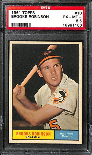 Lot Of 5 Brooks Robinson PSA Graded Cards w. 1959 Topps