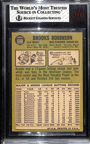 Lot Detail - 1967 Topps #600 Brooks Robinson Card BVG 5