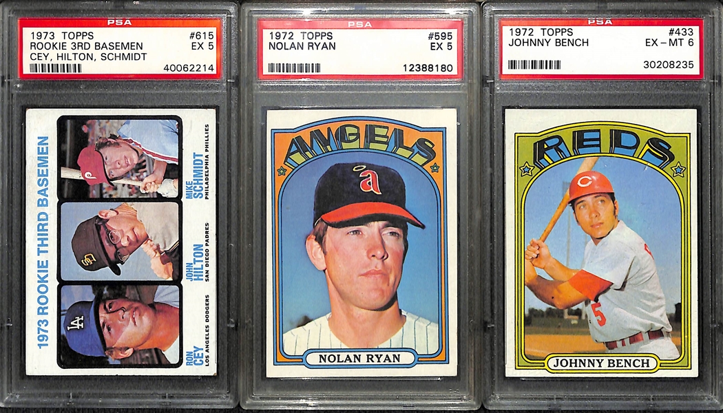 Lot Of 3 PSA Graded Cards w. Mike Schmidt Rookie