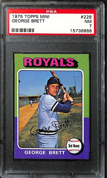 Lot Of 2 1975 Topps George Brett Graded Rookie Cards