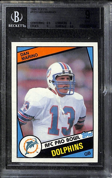 Lot of 2 1984 Topps Dan Marino Graded Rookie Cards