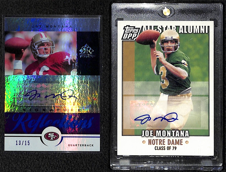 Lot Of 2 Joe Montana Autograph Cards