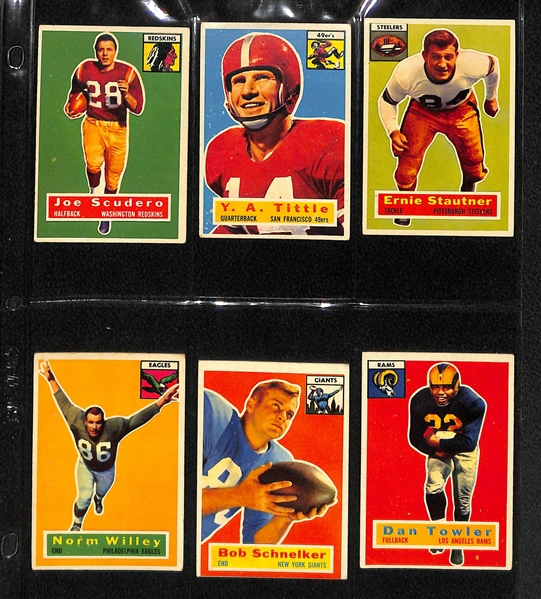 1956 Topps Football Complete Card Set w. Moore RC