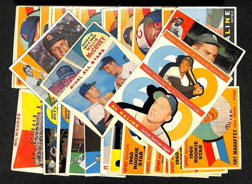 Lot Of 39 1960 Topps Baseball Cards w. Musial