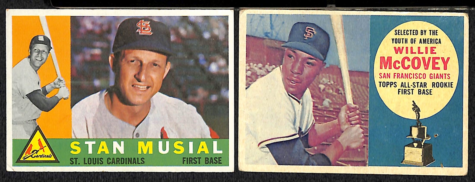 Lot Of 39 1960 Topps Baseball Cards w. Musial