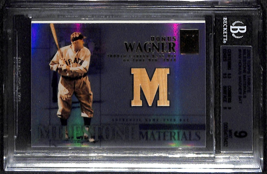 Lou Gehrig & Honus Wagner Tribute Bat Cards - BGS 9