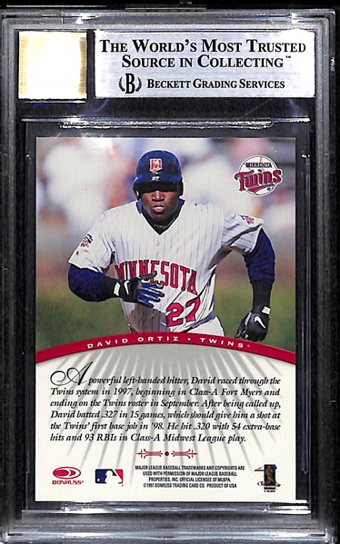 1997 Donruss Signature Series David Ortiz Autograph Card - BGS 9