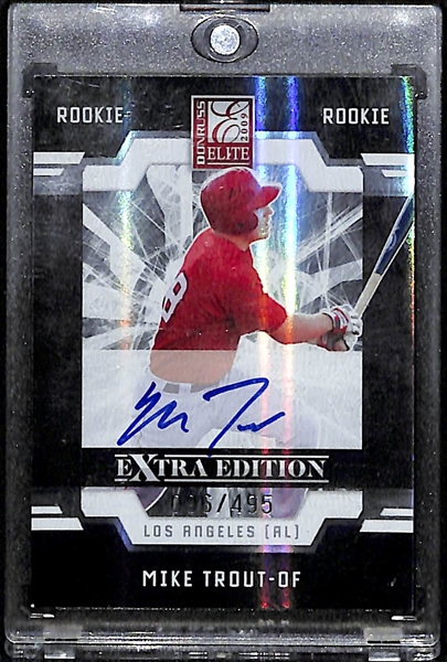 2009 Donruss Elite Mike Trout Autograph Rookie Card 96/495