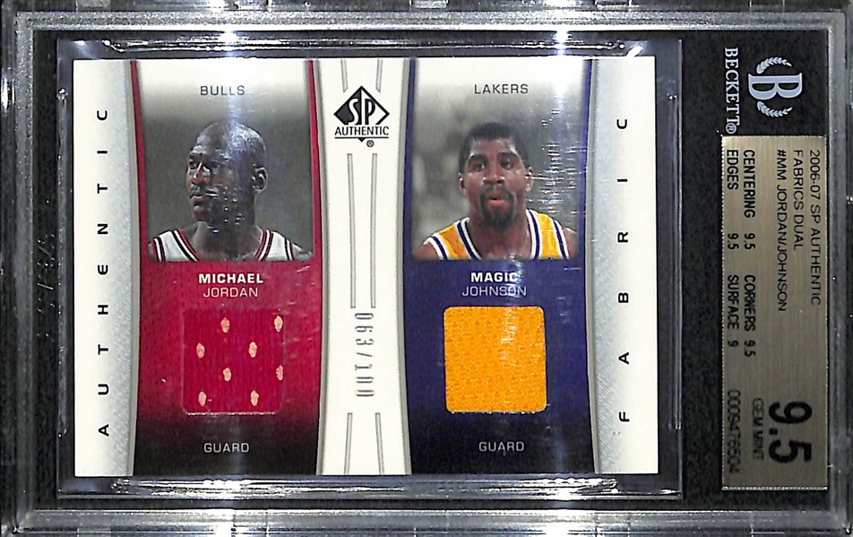 2006-07 SP Authentic Jordan/Johnson Jersey Card - BGS 9.5