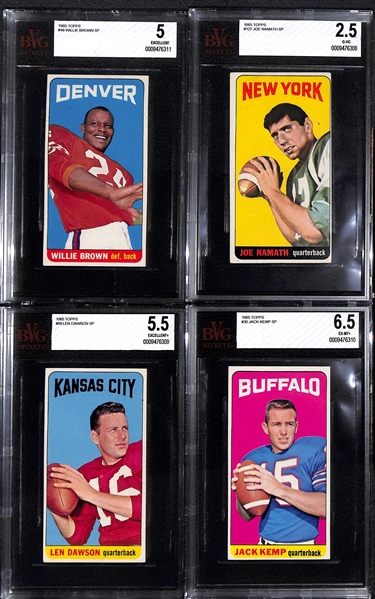 1965 Topps Football Complete Card Set w. Namath RC BVG 2.5