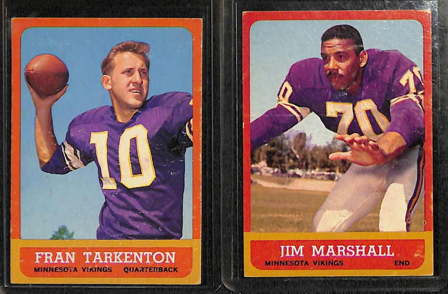 Lot Of 6 1963 Topps Football Cards w. Tarkenton