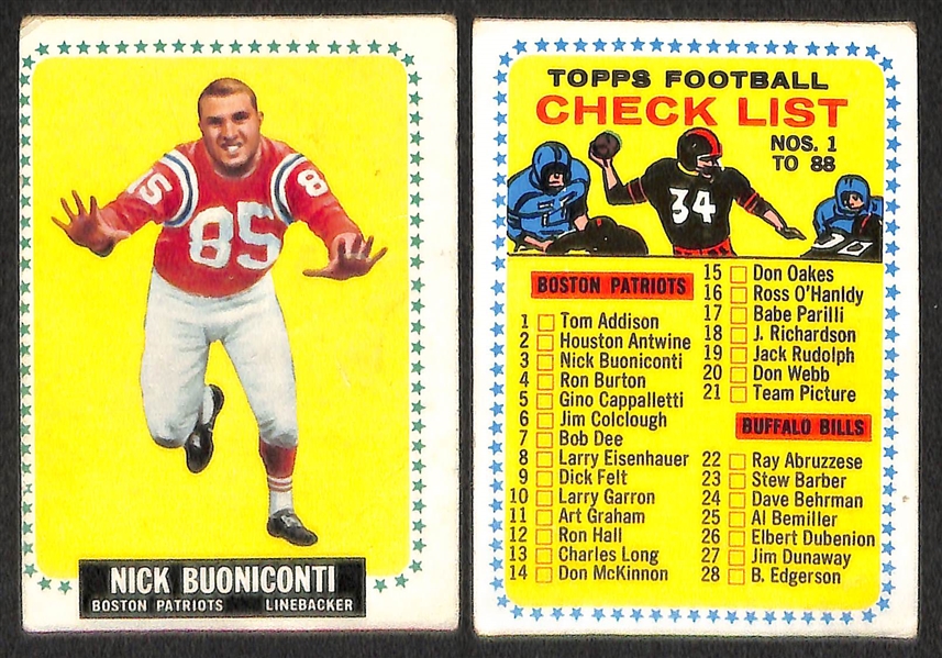 Lot Of 111 1964 Topps Football Cards w. Lamonica Rookie Card