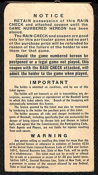 1944 World Series Ticket Stub. Here we offer a fine ticket stub, Lot  #10412