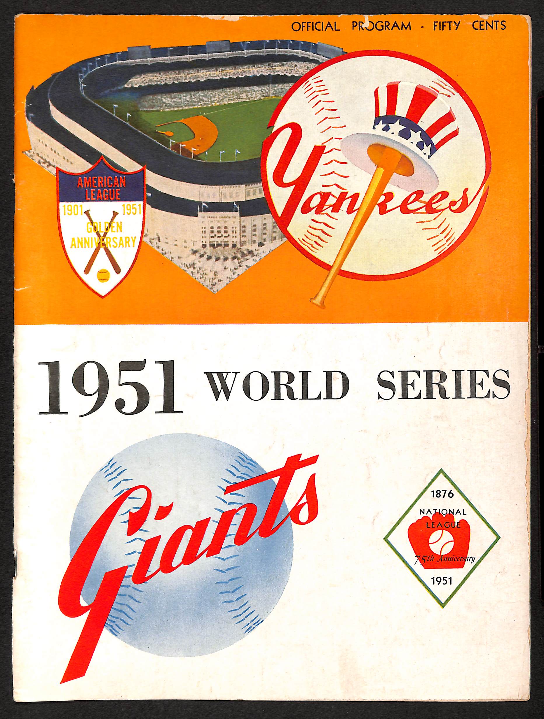 Lot Detail 1951 World Series Program (Yankees vs. Giants)