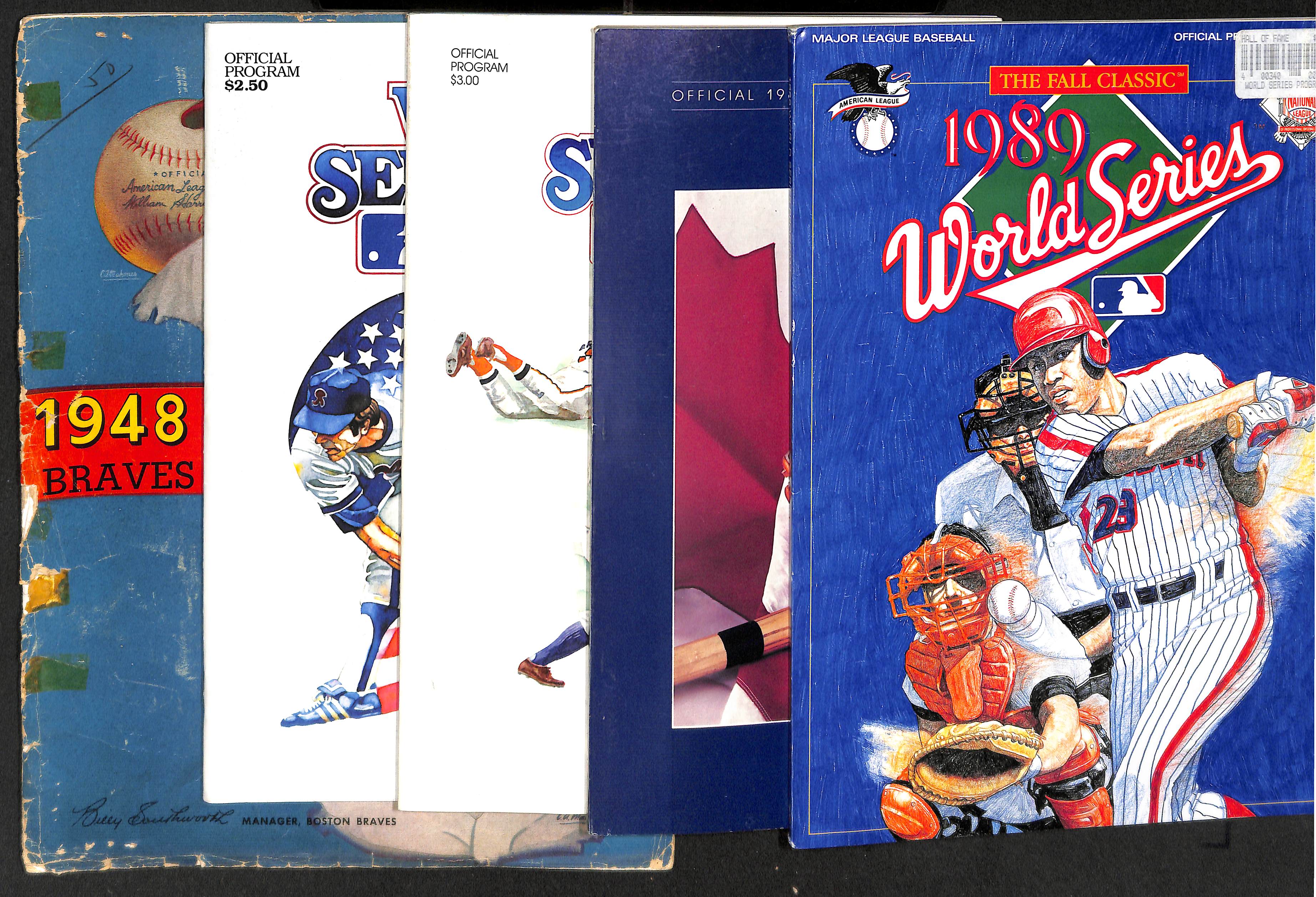 Lot Detail Lot Of 5 World Series Programs w. 1948 Edition