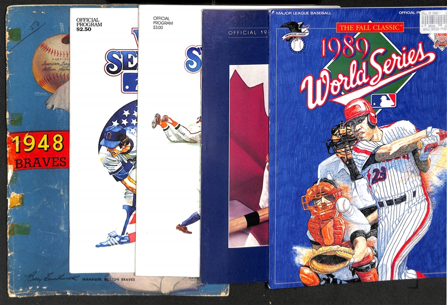 Lot Of 5 World Series Programs w. 1948 Edition