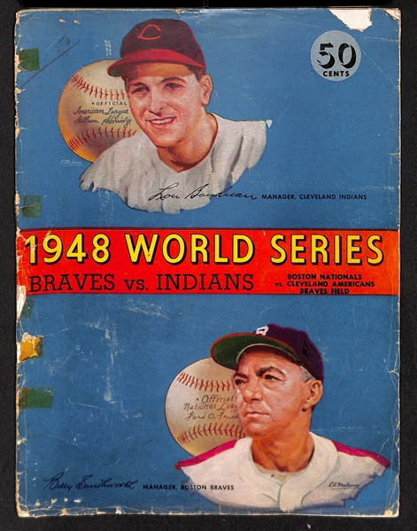 Lot Of 5 World Series Programs w. 1948 Edition