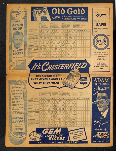 Lot Of 20 Yankees Scorecards From 1943-1958