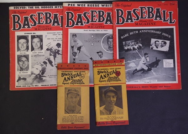 Lot Of 40 Baseball Pamphlets & Booklets (1933-1961)