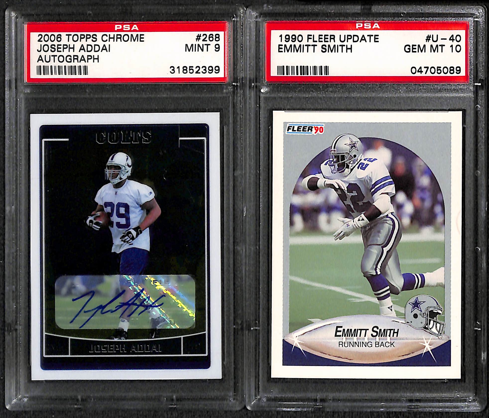 Lot Detail Lot Of 12 Graded Football Cards w. CJ Spiller Autograph Card