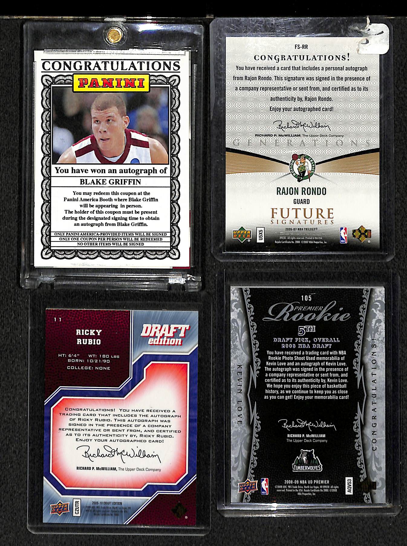 Lot Detail - Lot Of 4 Basketball Autograph Rookie Cards w. Blake Griffin