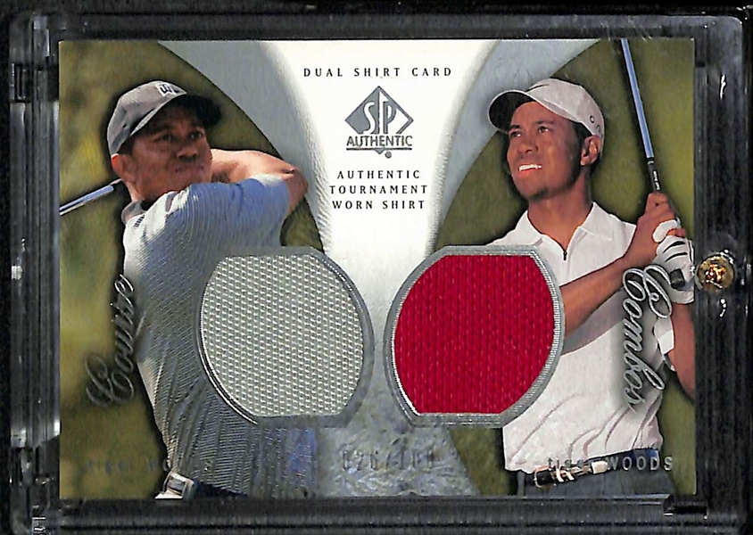 Lot Of 4 Gold Cards w. 2 Tiger Woods Relic Cards