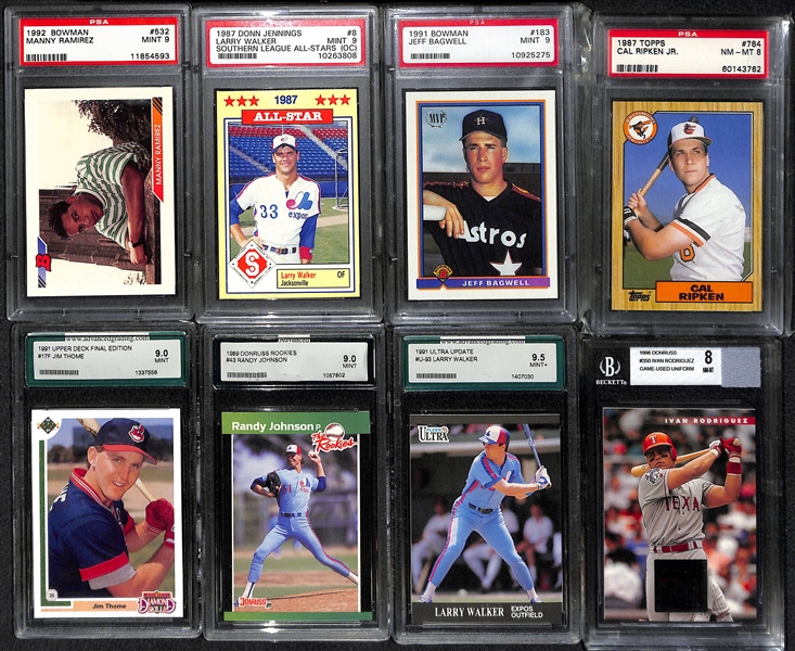 Lot Of 42 Baseball Graded Cards w. Mantle TCMA