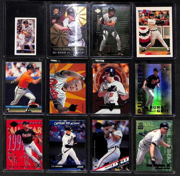 Lot Of 180 Cal Ripken Jr Cards w/ Inserts