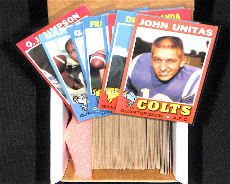 1971 Topps Football Partial Card Set w. Unitas