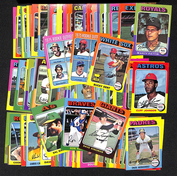 Lot of 115 - 1975 Topps Mini Baseball Cards w. Jim Rice & Fred Lynn Rookie Cards