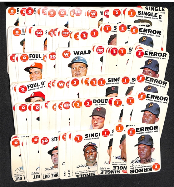 6 - 1968 Topps Game Card Complete Sets of 33 Cards w. Mantle in EX+ to Near Mint Condition