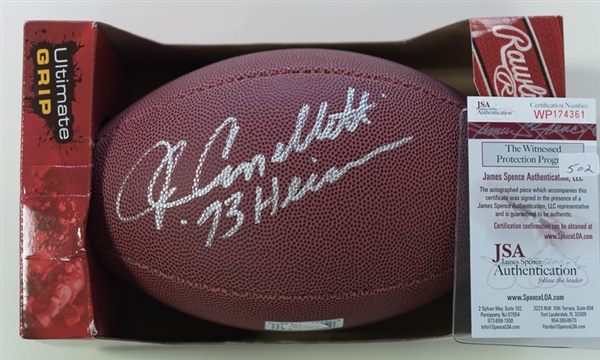 John Cappelletti Signed & Inscribed Football - JSA