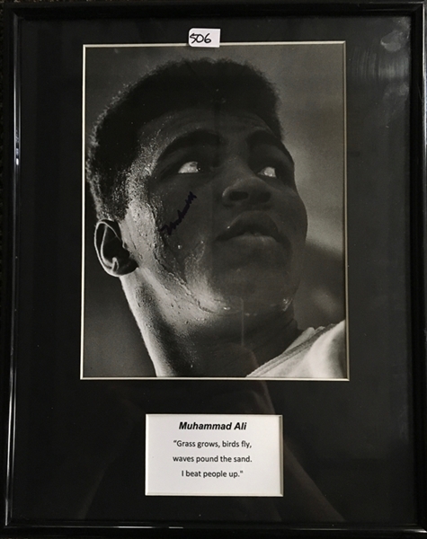 Muhammad Ali Signed Magazine Cutout Display - PSA