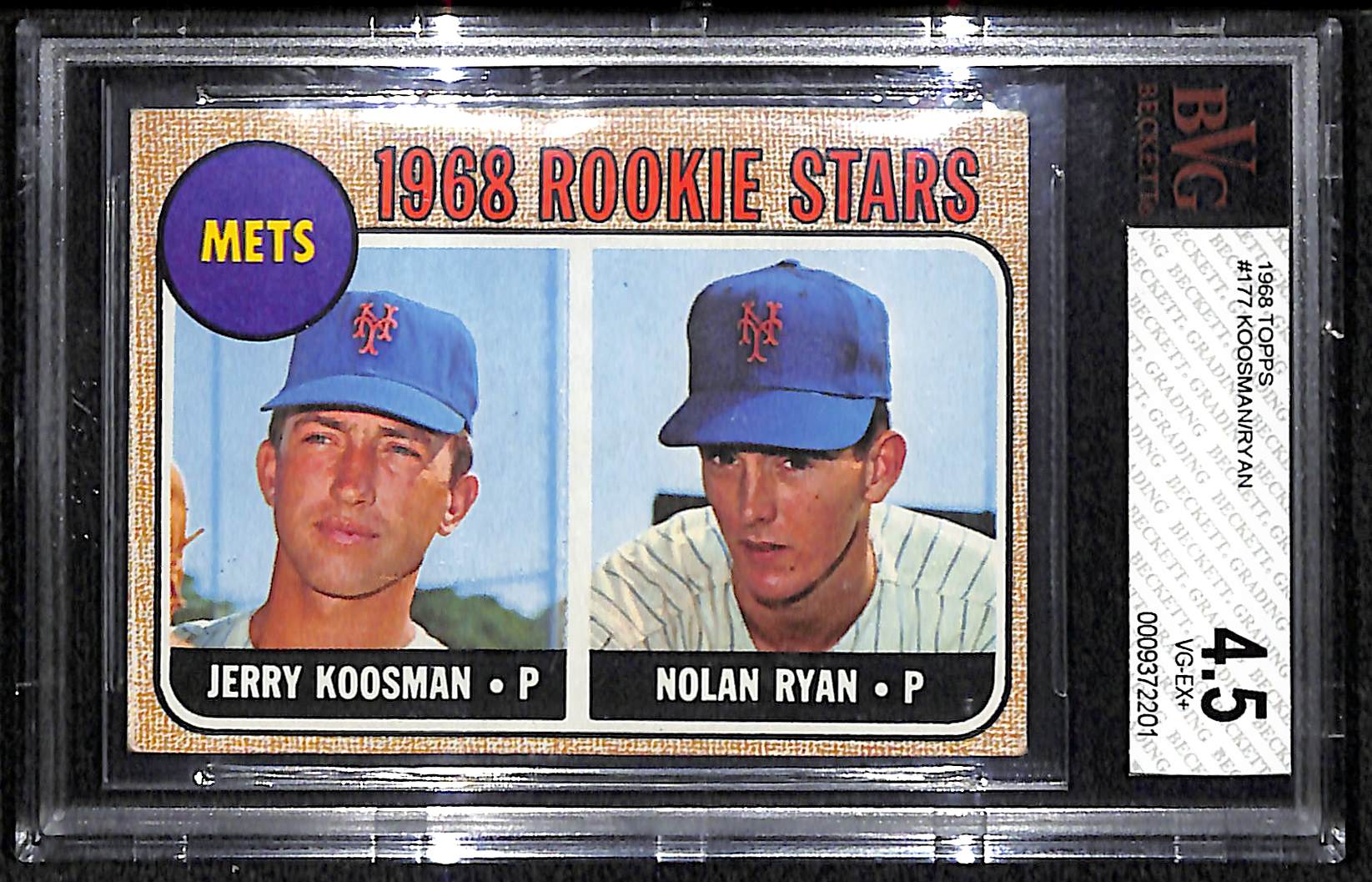 Lot Detail - 1968 Topps #177 Nolan Ryan Rookie Card - BVG 4.5