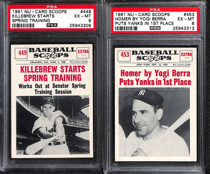 Lot of 16 1961 Nu-Card Scoops - All PSA Graded 5, 6, & 7