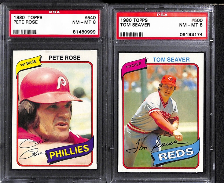 Lot of 22 Stars & Sub Stars PSA Graded Baseball Cards from 1980s & 1990s