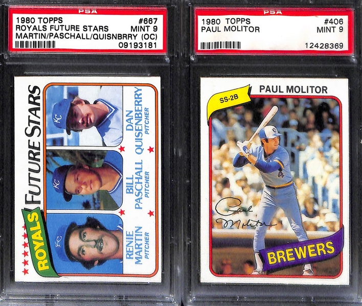 Lot of 22 Stars & Sub Stars PSA Graded Baseball Cards from 1980s & 1990s