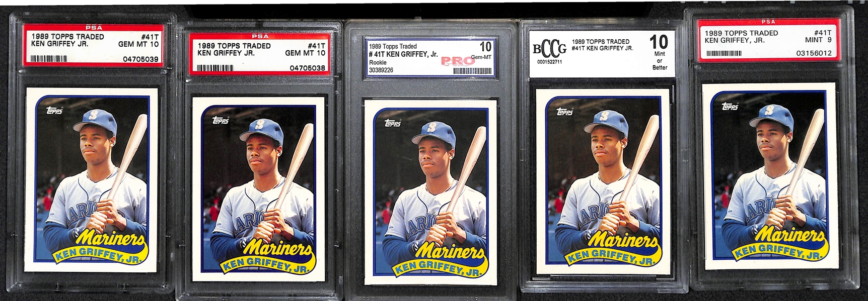 Lot of 16 Graded 1989 Ken Griffey Jr Rookie Cards