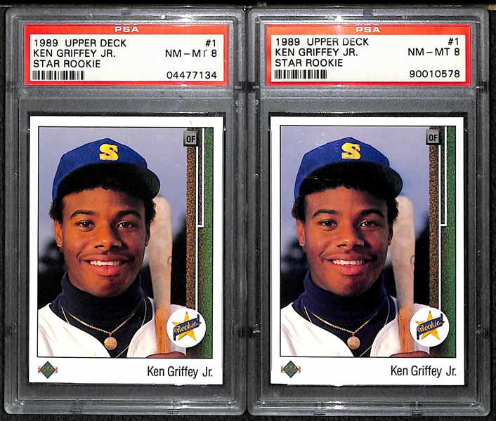 Lot of 16 Graded 1989 Ken Griffey Jr Rookie Cards