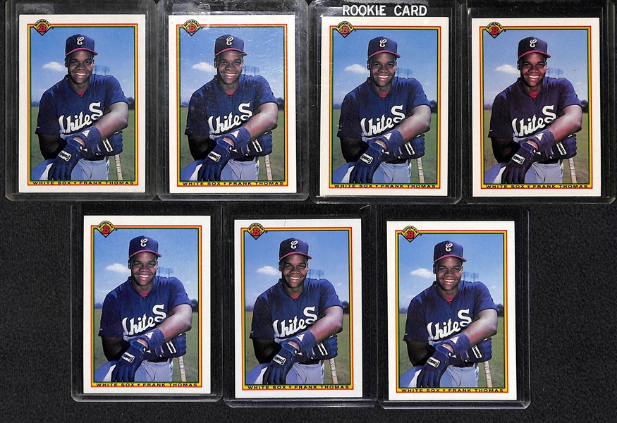 Lot of 21 - 1990 Frank Thomas Rookie Cards