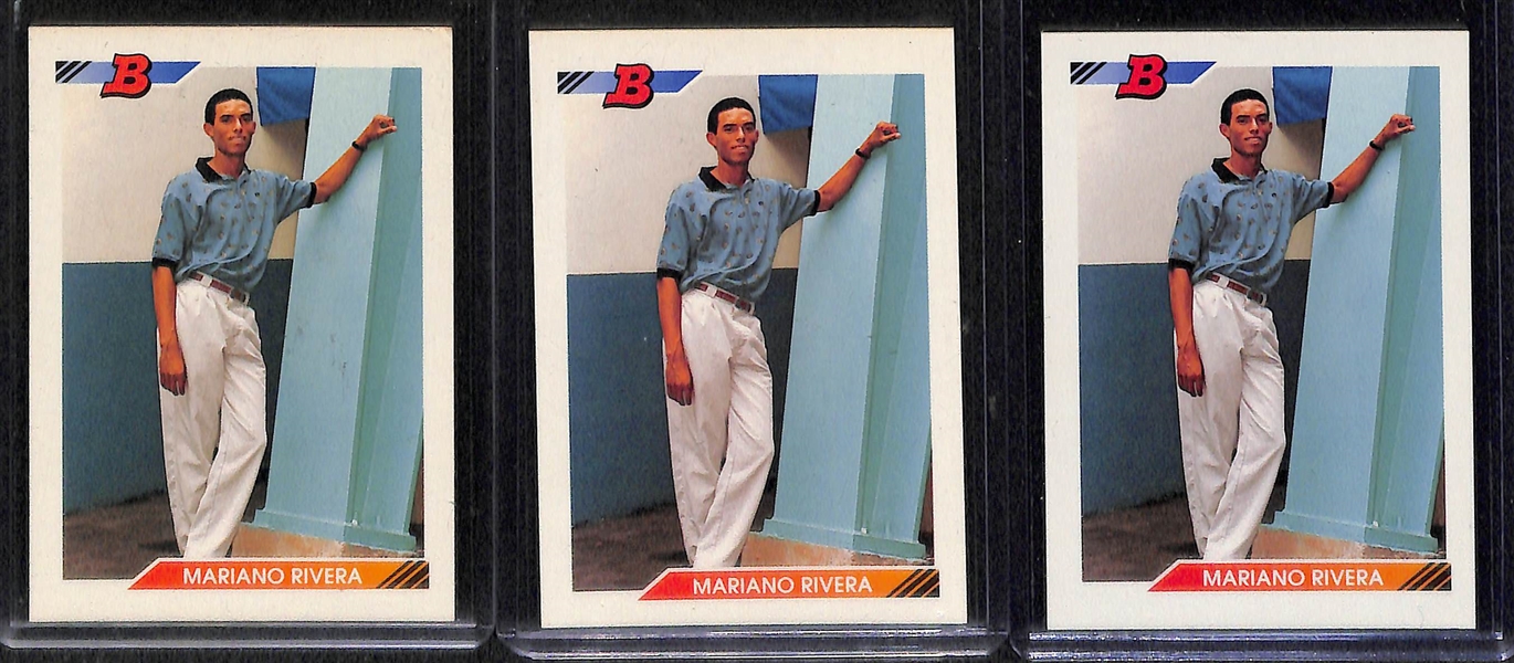  Lot of 5 1992 Bowman Mariano Rivera Rookie Cards