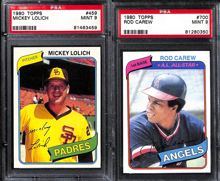 Lot of 90 - 1980 Topps Graded Baseball Cards - All PSA 9s!