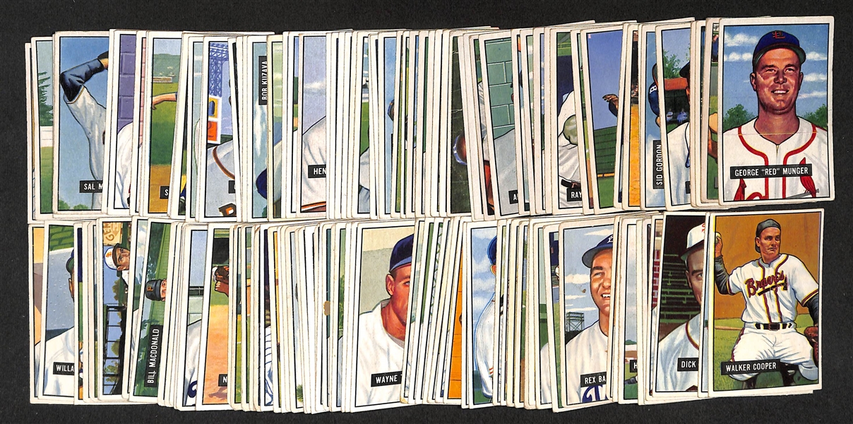 1951 Bowman Baseball Partial Set - 142 Different Cards