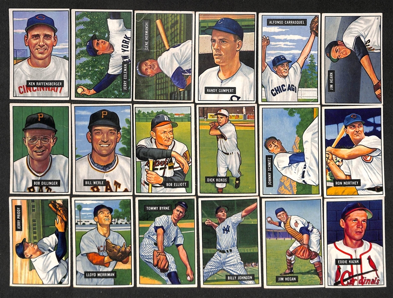 1951 Bowman Baseball Partial Set - 142 Different Cards