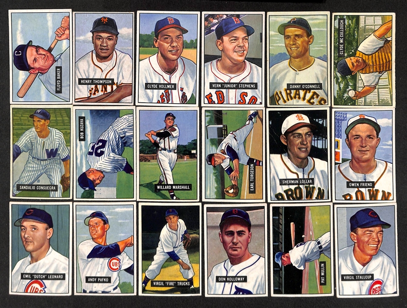 1951 Bowman Baseball Partial Set - 142 Different Cards