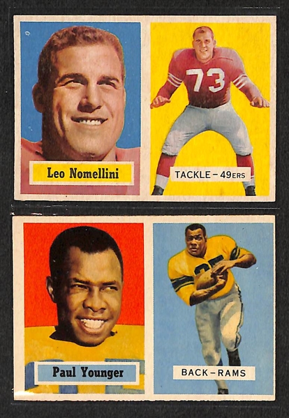 Lot of 49 Different 1957 Topps Football Cards w. John Henry Johnson