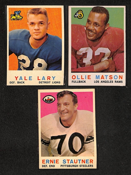 Lot of 63 1958 & 1959 Topps Football Cards w. Lenny Moore