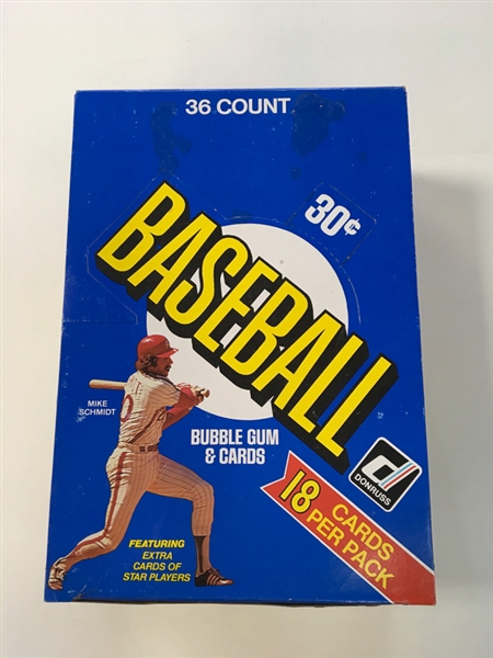 1981 Donruss Baseball Unopened Wax Box